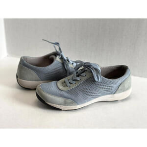 Dansko Hayes Women's Lace Up Sneakers Blue Suede Trim Shoes Size US 8.5-9 EU 39